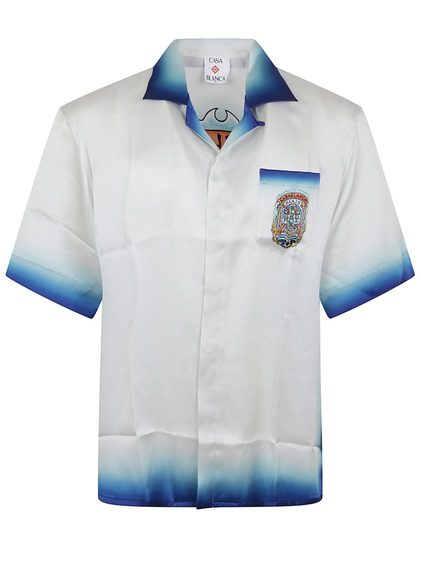 CASABLANCA CASABLANCA SHORT SLEEVE CUBAN COLLAR SHIRT