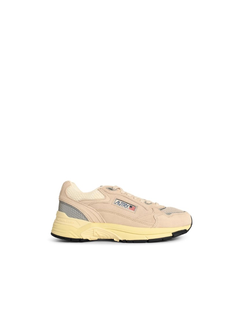 Autry Hyperway Mesh And Suede Sneakers In Neutral