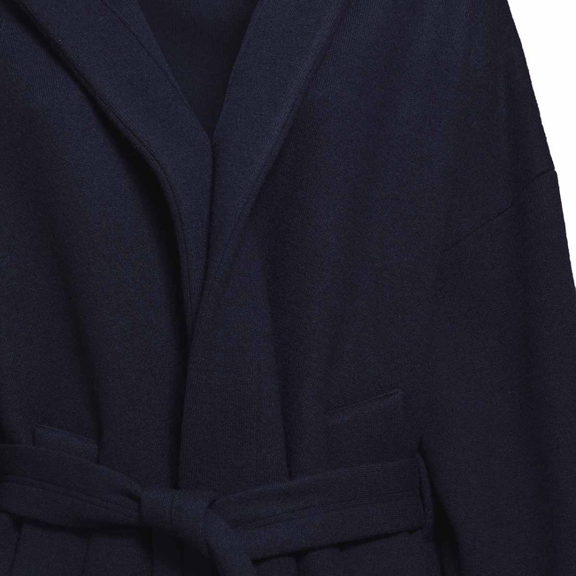 BARENA VENEZIA BARENA VENEZIA CARMELA WOOLLY ROBE COAT VIRGIN WOOL - NAVY BLUE