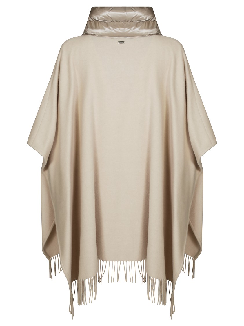 Herno Warmy Poncho With Ultralight Details In Gold