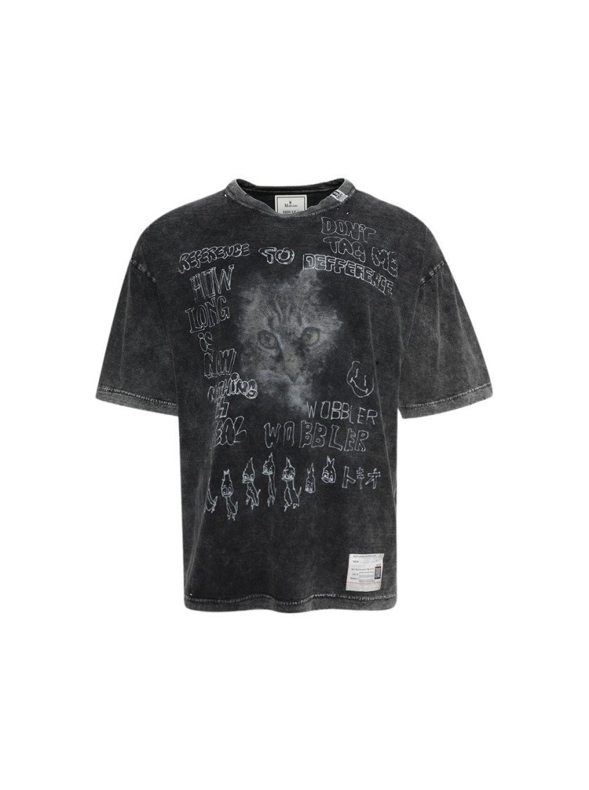 Miharayasuhiro Maison Mihara Yasuhiro Bleached Tee Black