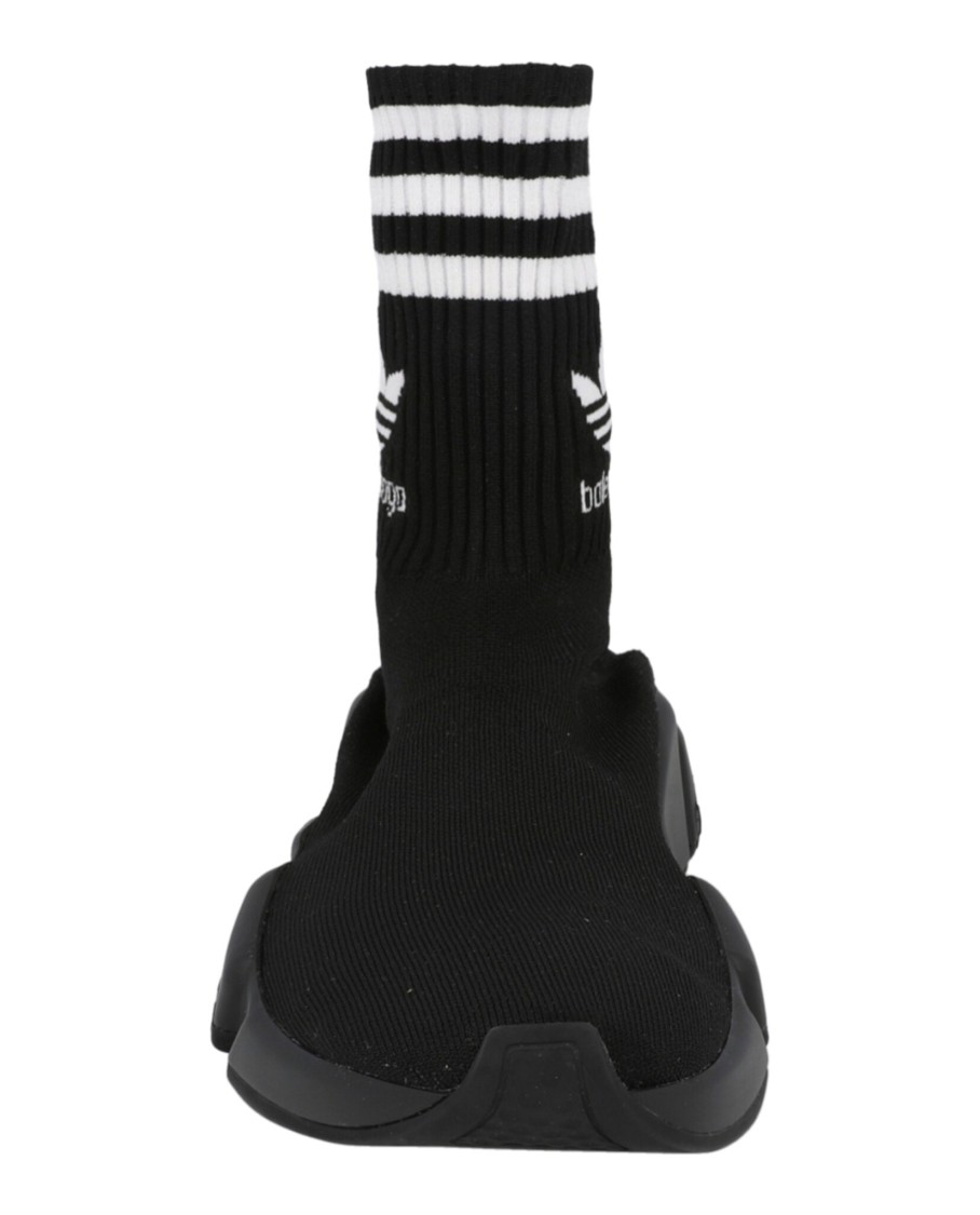 Balenciaga Speed Lt Leather Sneaker B In Black