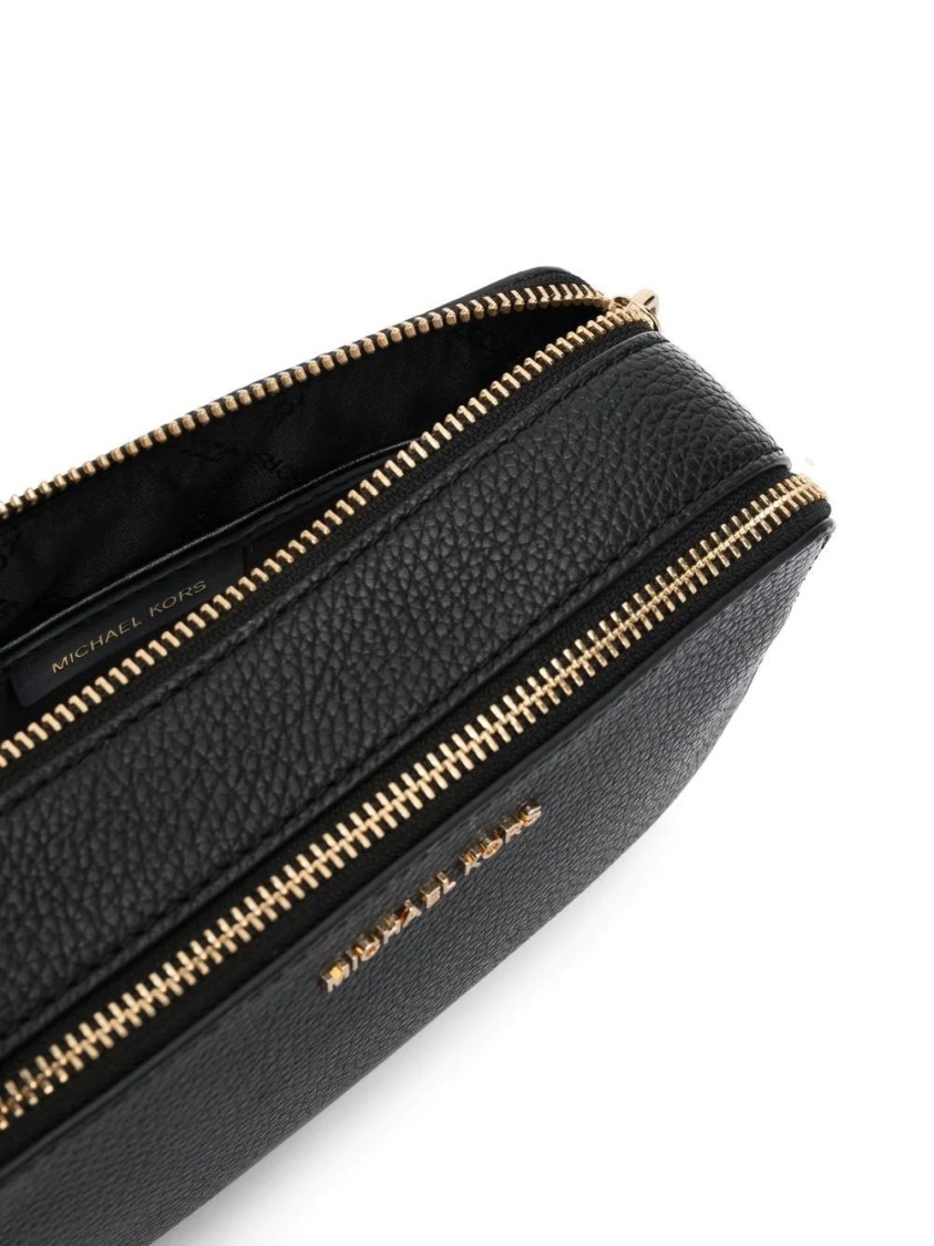 Michael Kors Small Double Zip Crossbody In Black