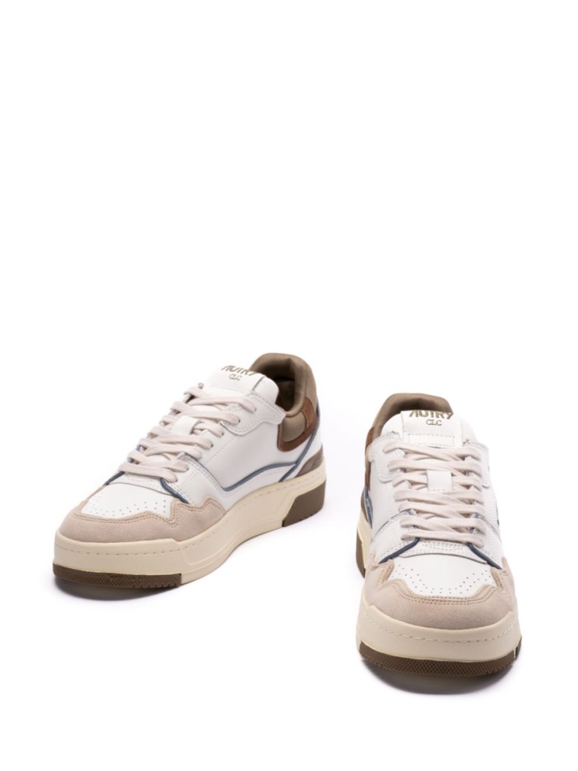Autry Low-top Sneakers With Textured Panels And Cushioned Sole In White