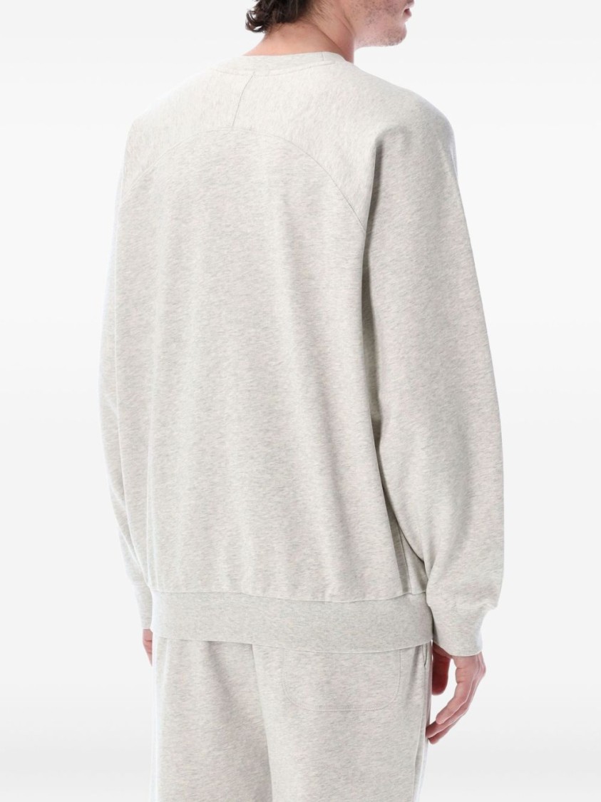 A.p.c. X Asics Grey Cotton Crewneck Sweatshirt With Logo Print