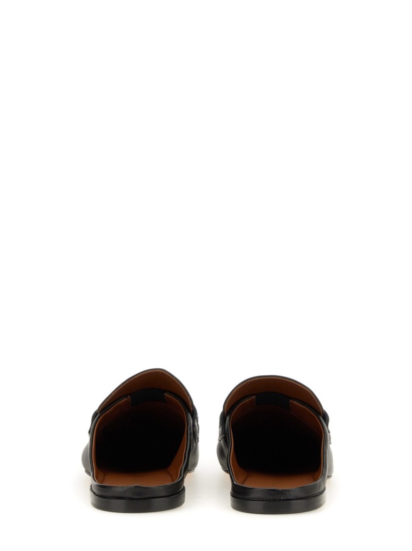 Valentino Vlogo Leather Slippers