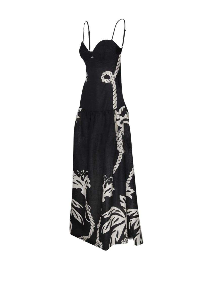 Shop Johanna Ortiz Enlightened Sailor Maxi Dress In Black