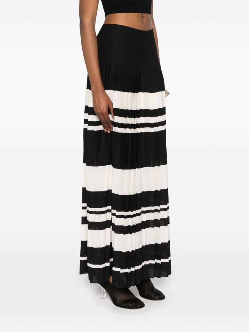 RALPH LAUREN LAUREN RALPH LAUREN FULL-LENGTH STRIPED MAXI SKIRT WITH PLEATED DESIGN