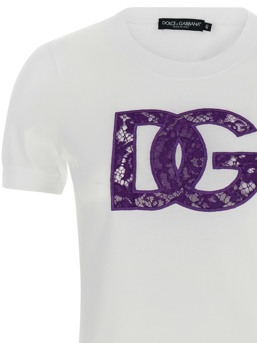 Dolce & Gabbana Cotton Crewneck T-shirt In White