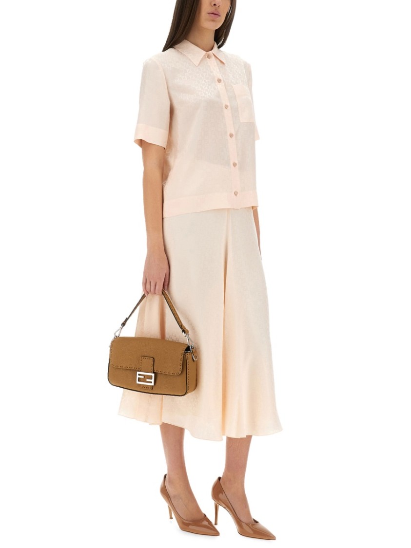 Fendi Ff Pattern Silk Shirt