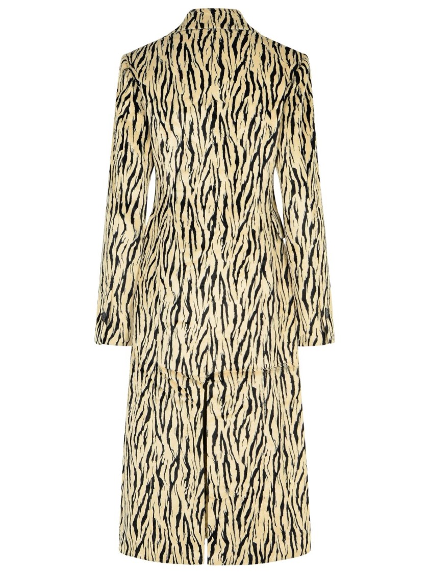 Rotate Birger Christensen Rotate Printed Faux Fur Coat In Gray