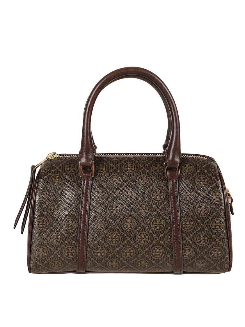 Tory Burch Structured Patterned Shoulder Bag In Black