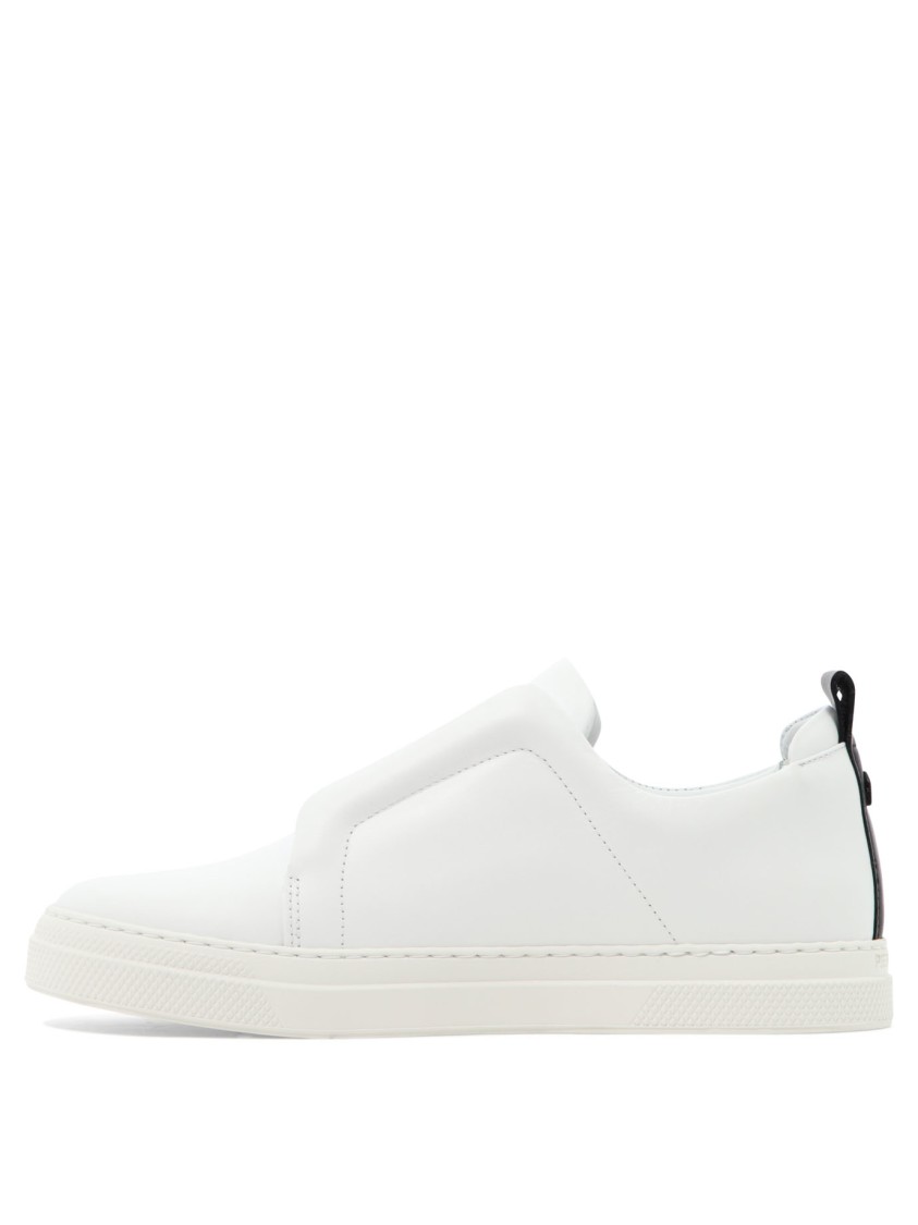 Pierre Hardy White Leather Sneakers In White