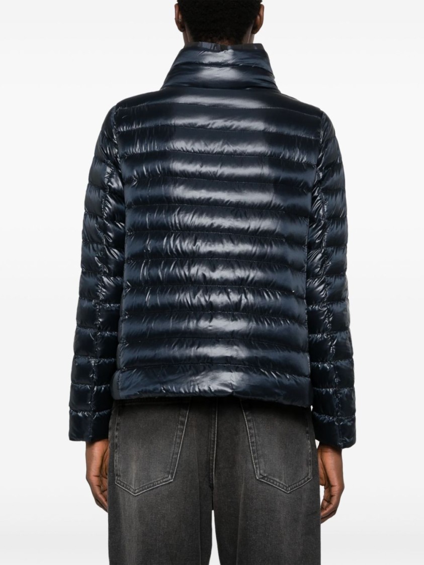 Herno Puffer Jacket With High Collar And Drawstring