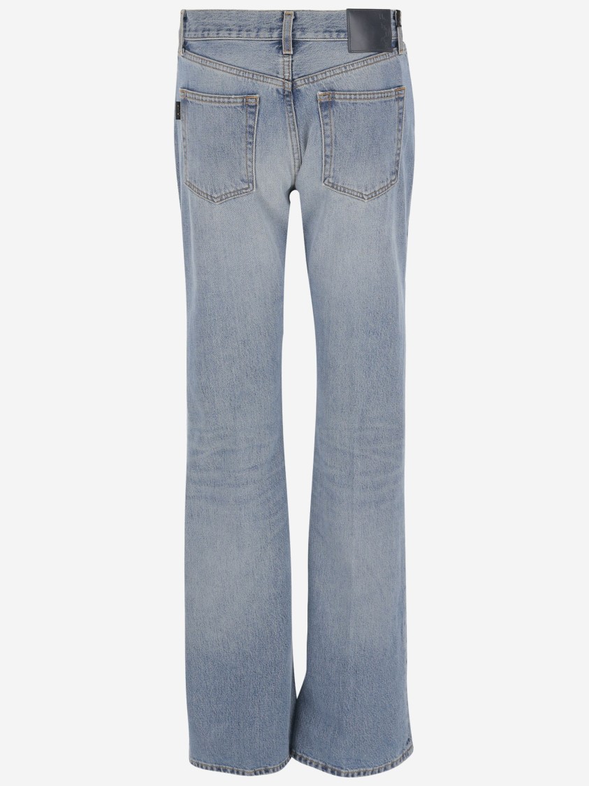Haikure Washed Light Denim Jeans With Wide Leg In Multi