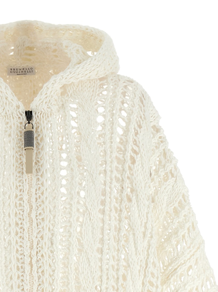 Brunello Cucinelli 'cable & Mesh' Cardigan