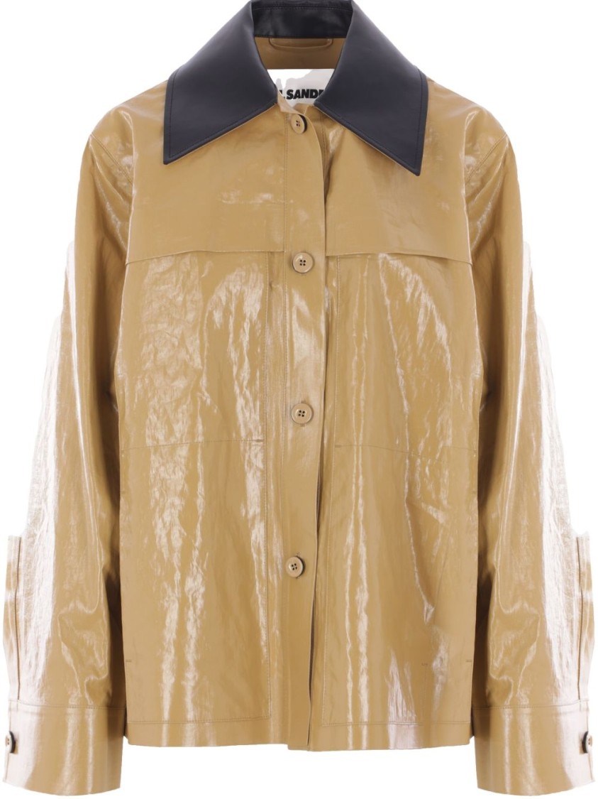 Jil Sander Beige Waxed Jacket
