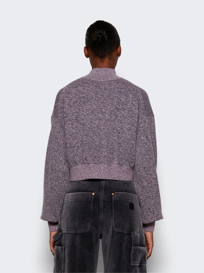 Alexander Wang T T By Alexander Wang Cropped Sweater With Embossed Logo Pink