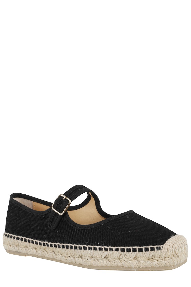 Castaã±er Castaner Classic Black Espadrille With Braided Jute Sole