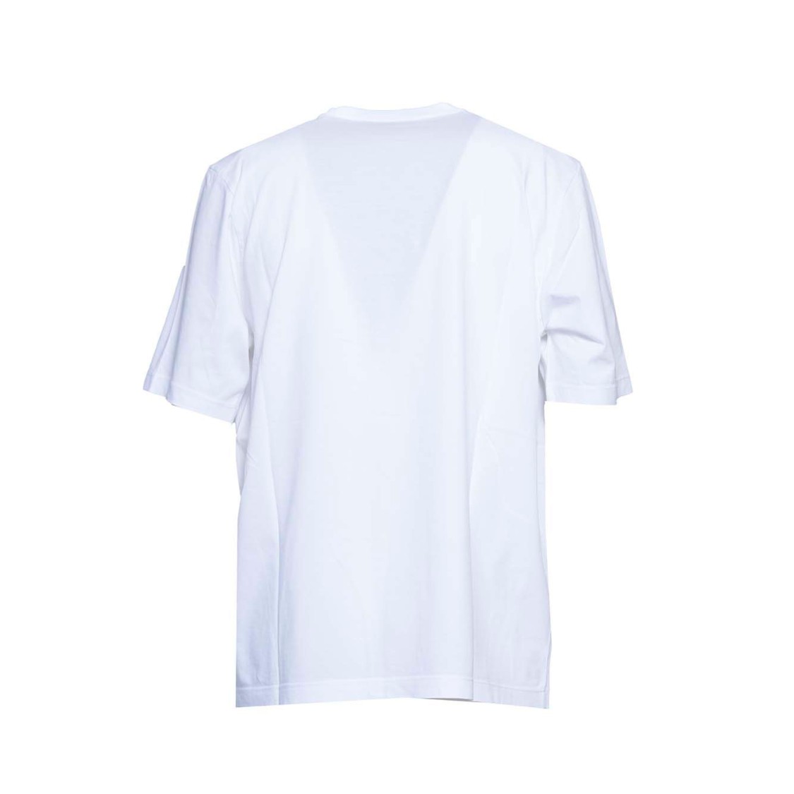 Shop Dsquared2 White Cotton Loose Fit T-shirt In Silver