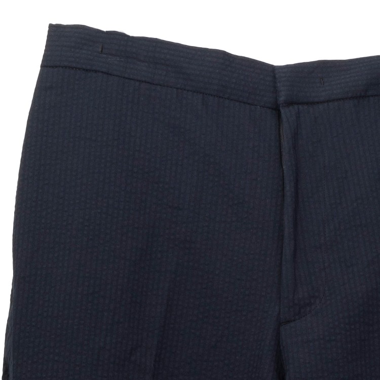 Officine Generale Plain Front Pants With Grosgrain Drawstring In Blue
