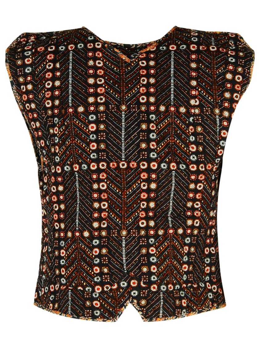 Shop Isabel Marant Étoile Cerza' Black Cotton Vest