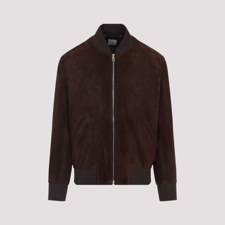 ジャケット・アウター Paul Smith REDEAR sheep leather jacket Paul Smith Red Lamb Suede Leather Regular Fit Bomber Jacket