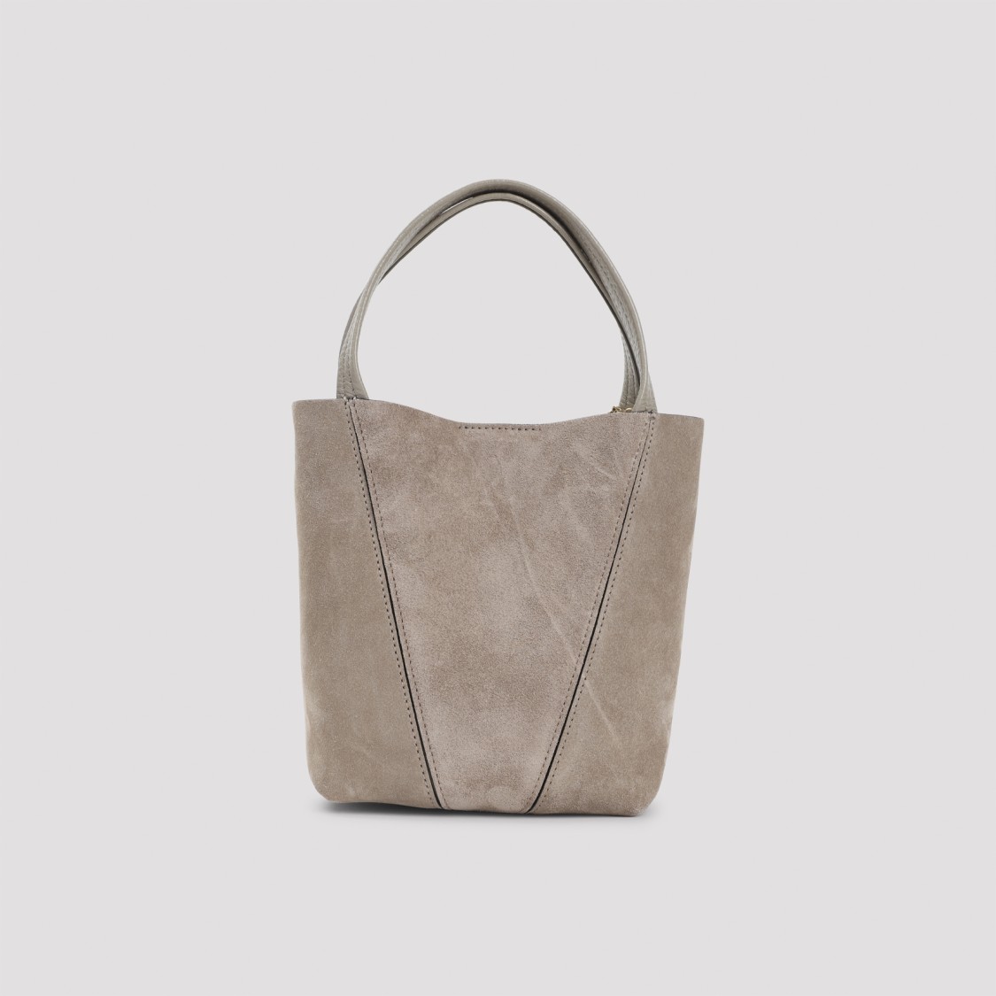 Chloé Suede Shoulder Bag In Gray