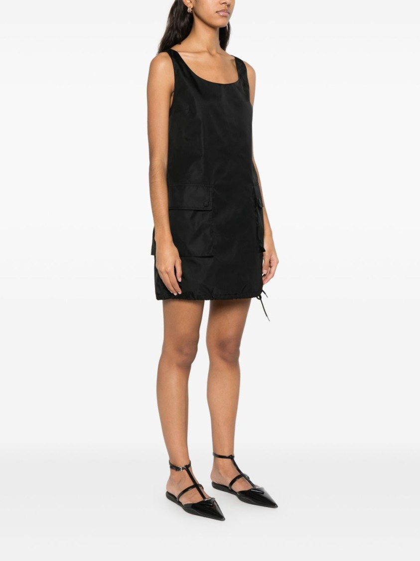 Prada Nylon Mini Dress In Black