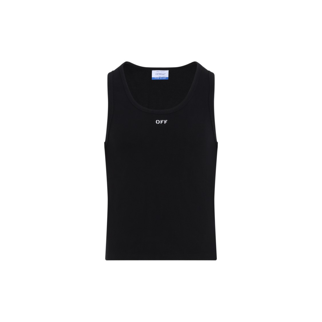 Shop Off-white Sleek Black Cotton Tank