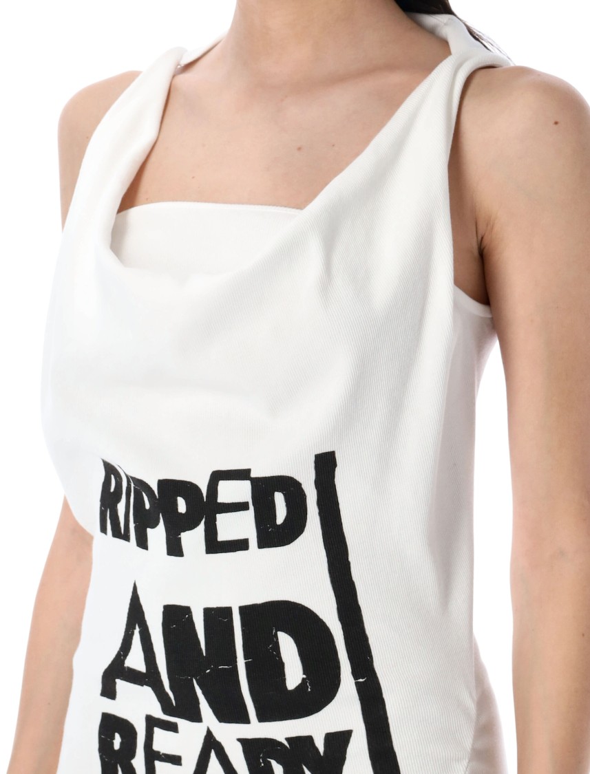 Vivienne Westwood Virginia Dress Organic Rib Jersey White Xs
