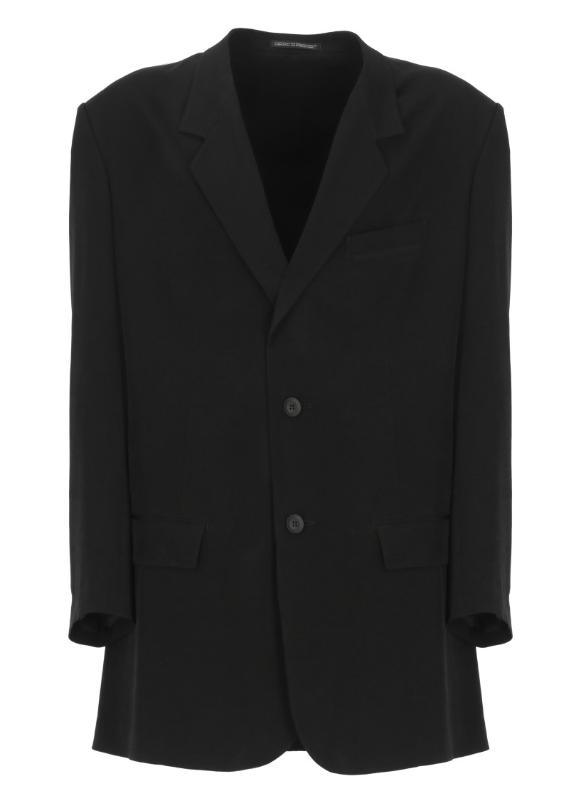 Yohji Yamamoto Single-breasted Blazer With Back Opening
