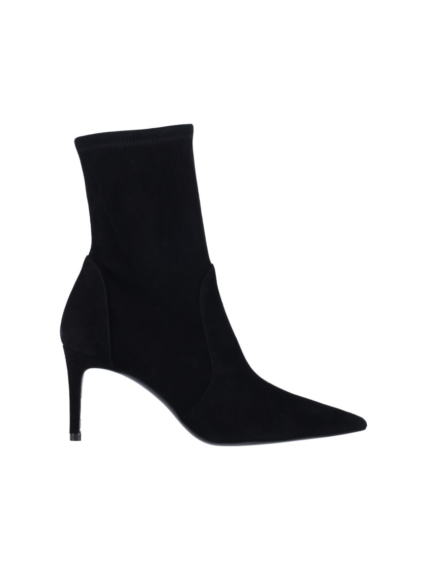 Stuart Weitzman Stuart Power Ankle Boots – Black In Black