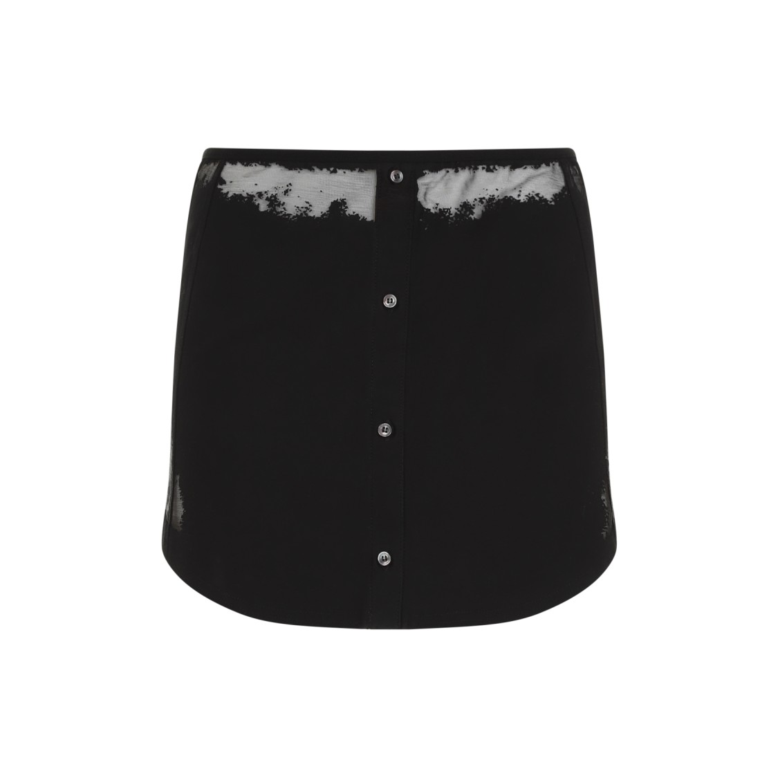Diesel High-waisted Mini Skirt Unique Pattern In Black
