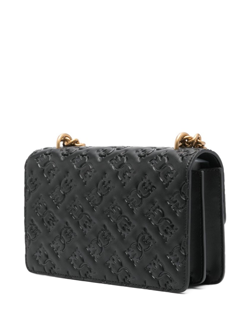 Pinko Love One Mini Shoulder Bag In Black