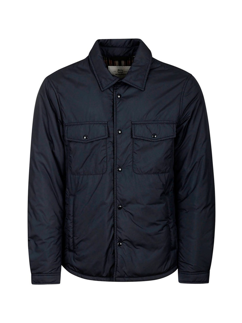 Woolrich Alaskan Microfiber Overshirt In Black