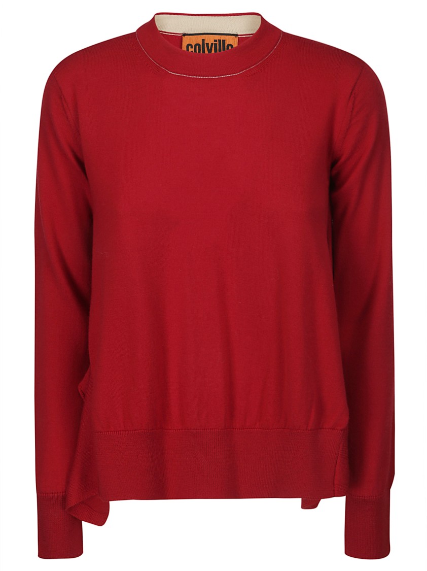 COLVILLE COLVILLE ASYMMETRIC CREW NECK SWEATER