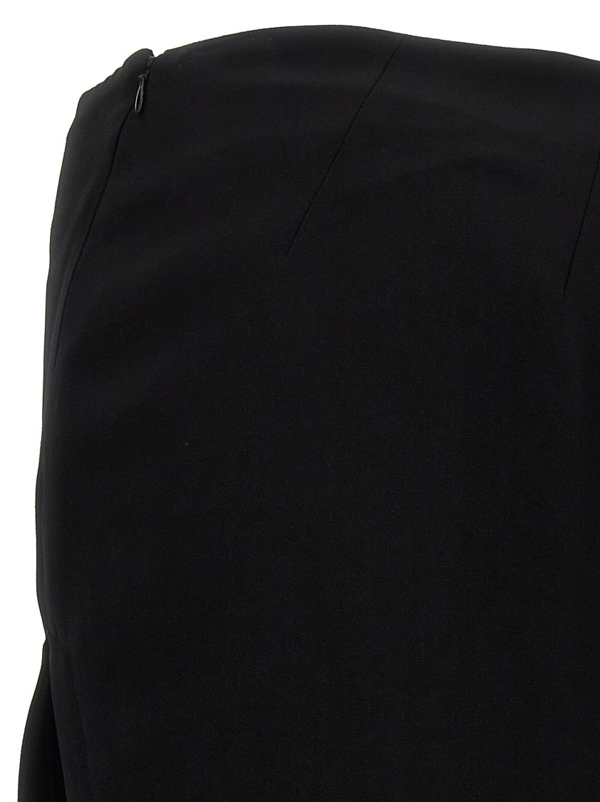 Ann Demeulemeester Black Leather Skirt In Black