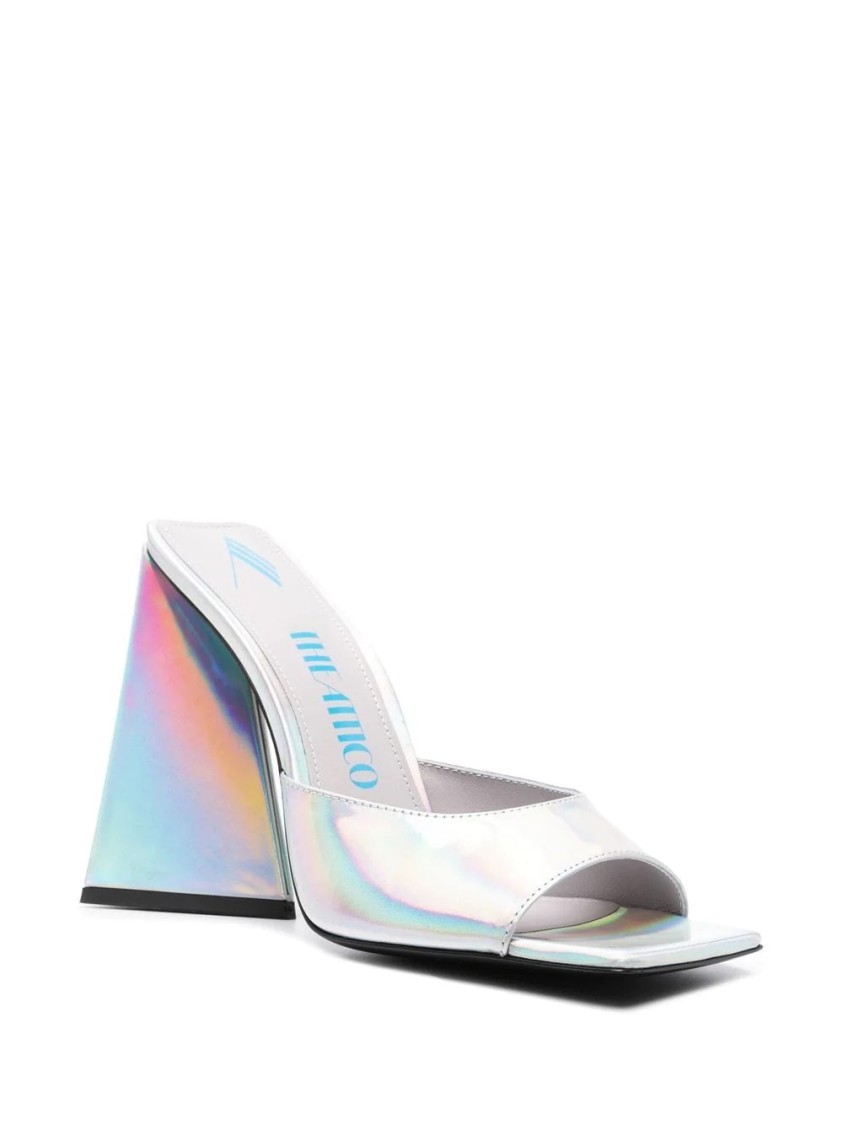 Attico The Devon 115mm Mule In Silver
