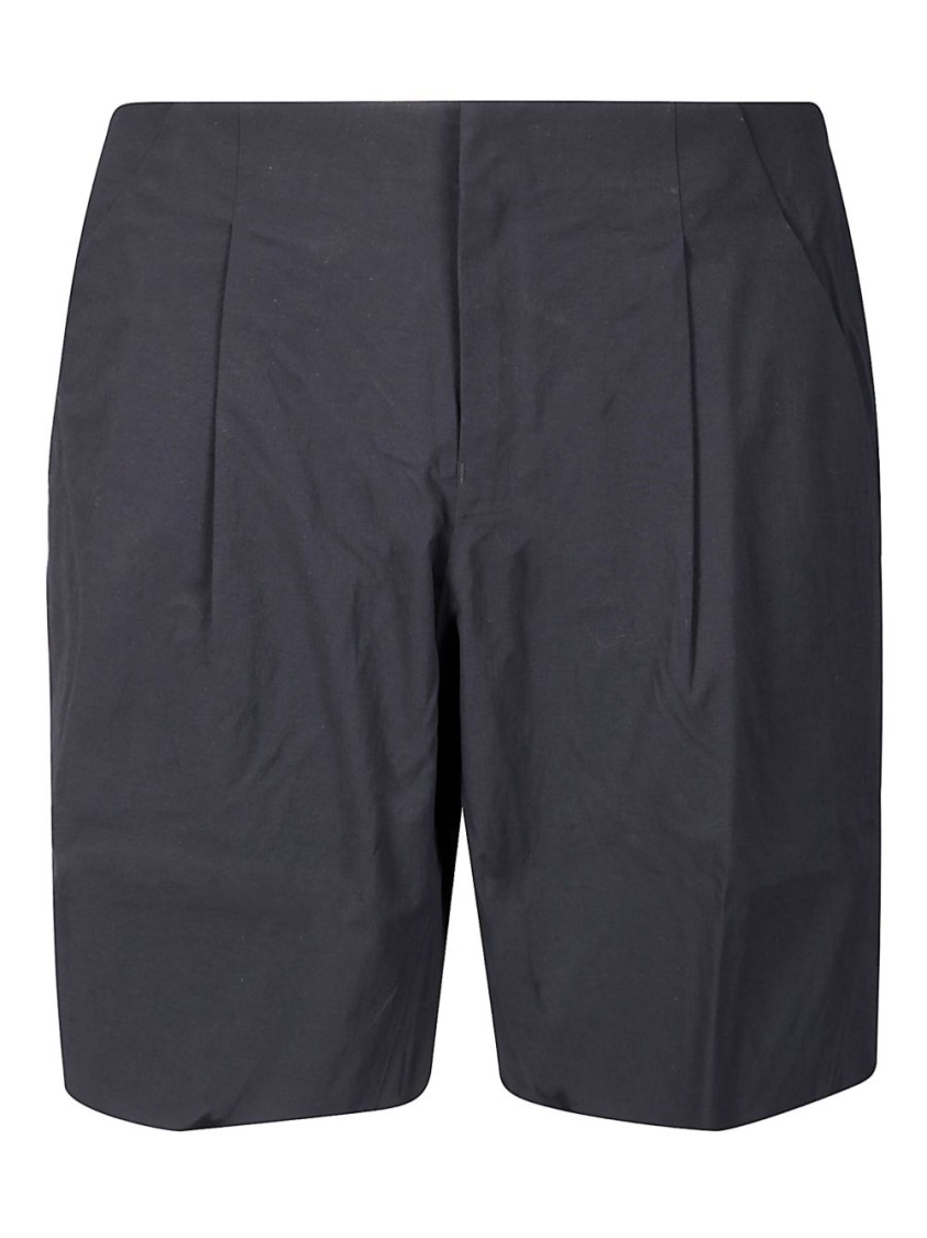 Veilance Concealed Front Fastening Grey Bermuda Shorts In Gray