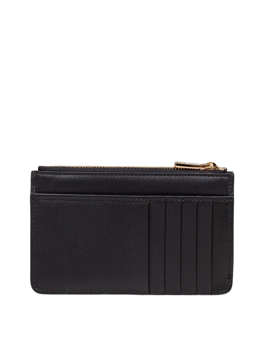Dolce & Gabbana Leather Card Holder In Black