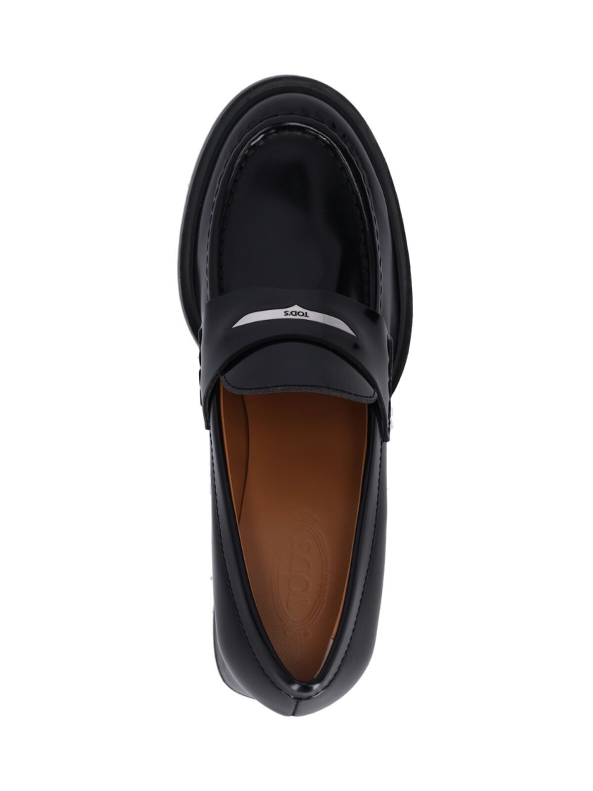 TOD'S TOD'S PLATFORM MOCCASINS – BLACK