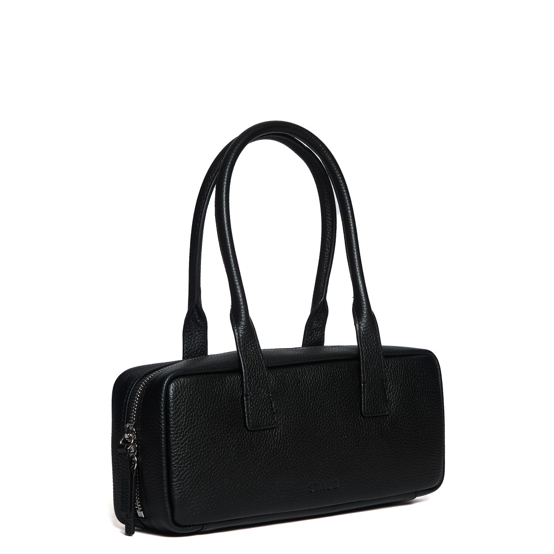 Staud Textured Leather Shoulder Bag With Double-zip Closure