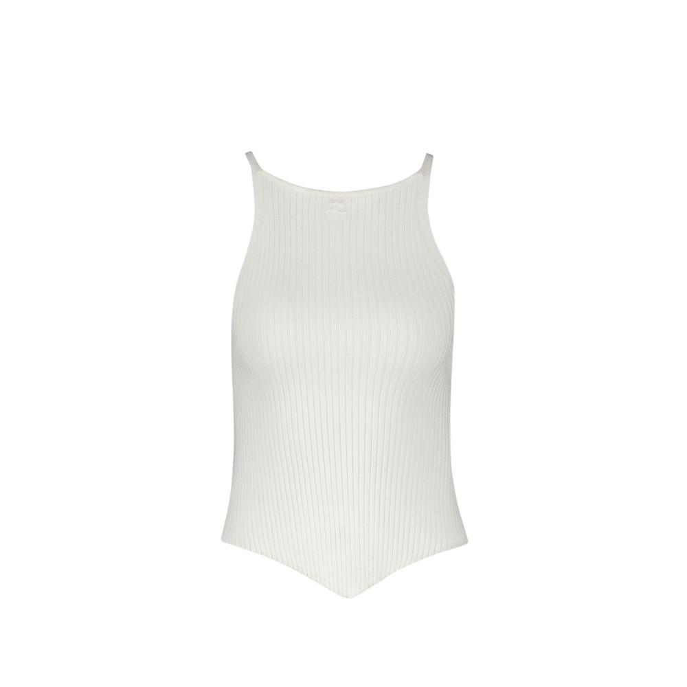 Shop Courrèges Signature Top - Cotton - White