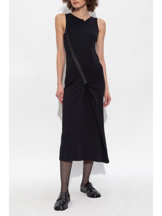 オールインワン・サロペット Mm6 By Maison Margiela Mid-Length Black Fine Ribbed Dress Mm6 By Maison Margiela Mid-Length Black Fine Ribbed Dress