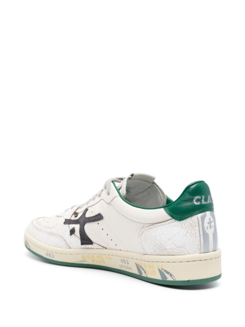Shop Premiata Sporty White Sneakers In Neutrals