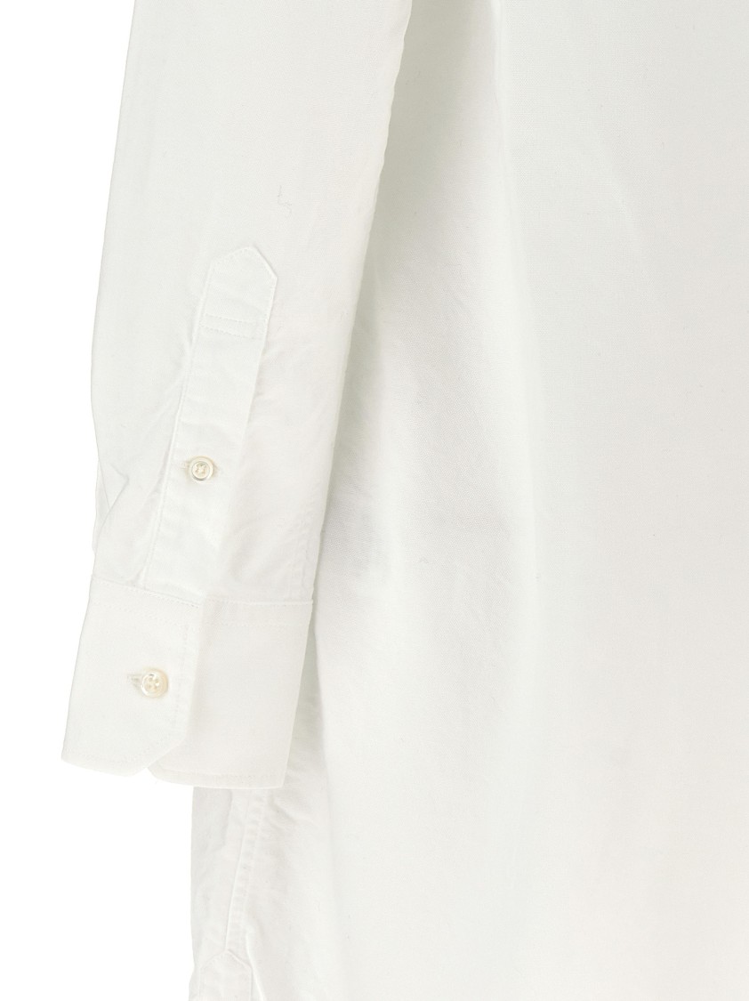 Thom Browne Short Button-down Blouse In White