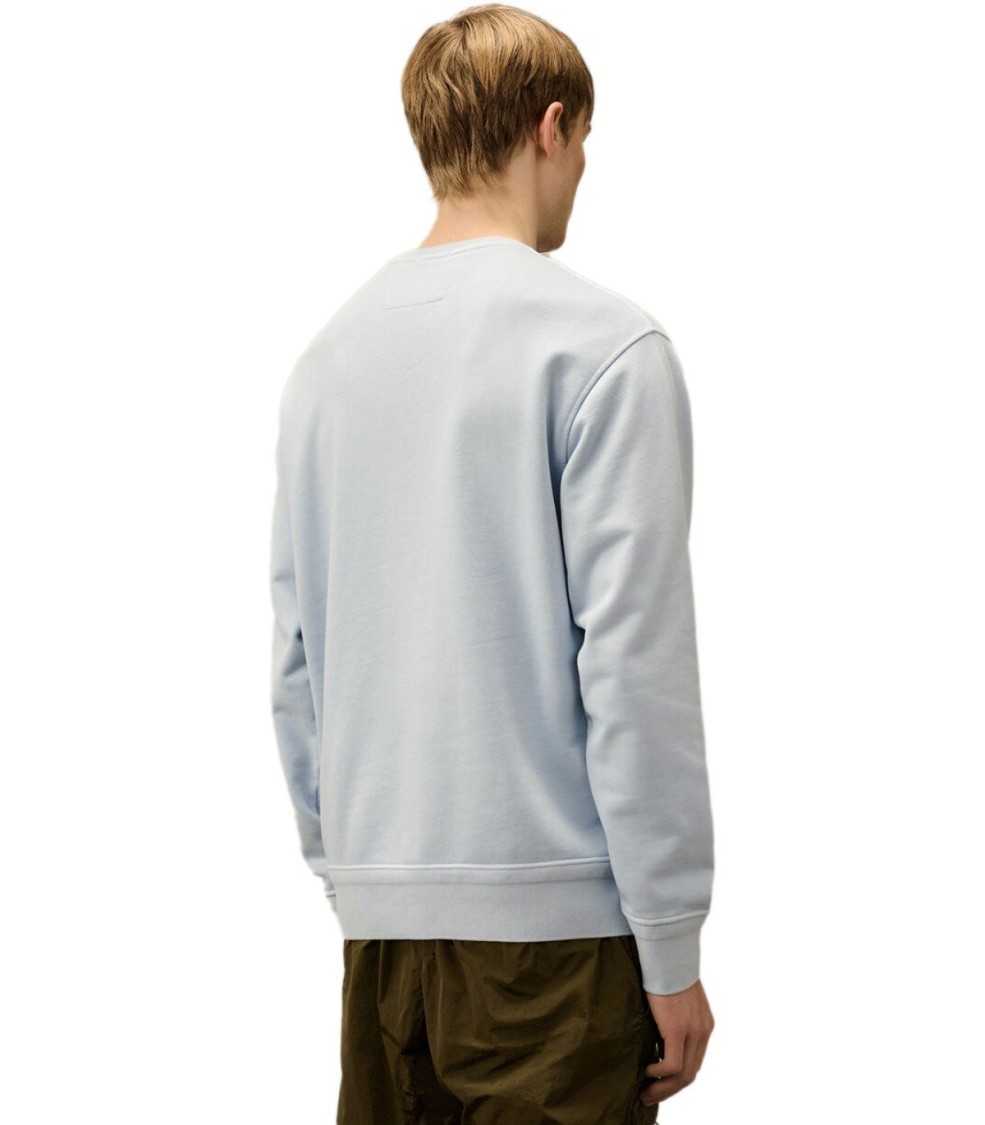 C.p. Company Diagonal Fleece Blue Fox Sweatshirt In Grey