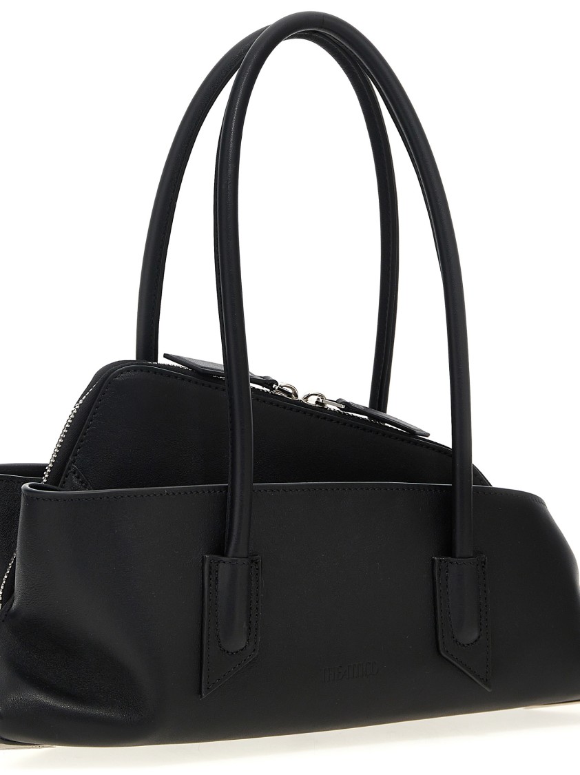 Attico La Passeggiata Small Shoulder Bag In Black