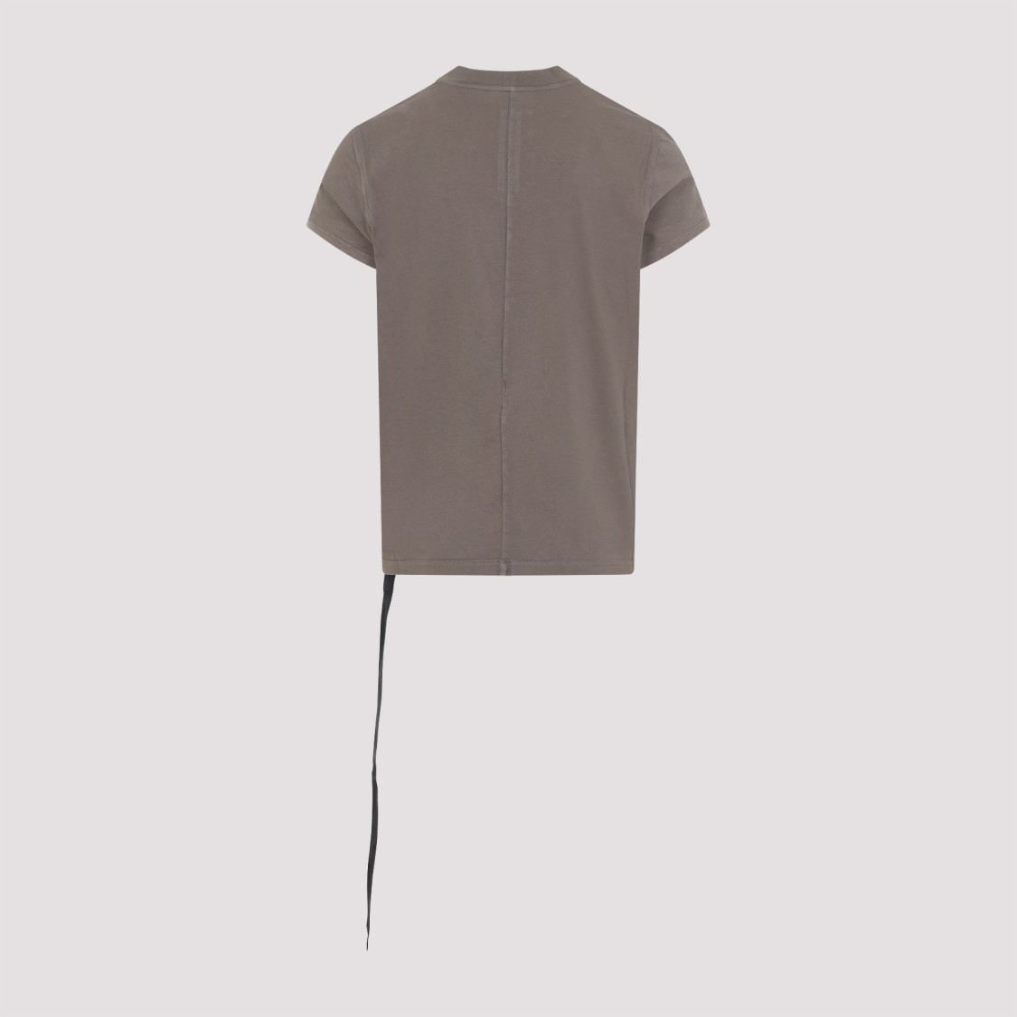 Shop Rick Owens Drkshdw Drkshdw By Rick Owens Elongated Hem Grey Cotton T-shirt With Avant-garde Detail